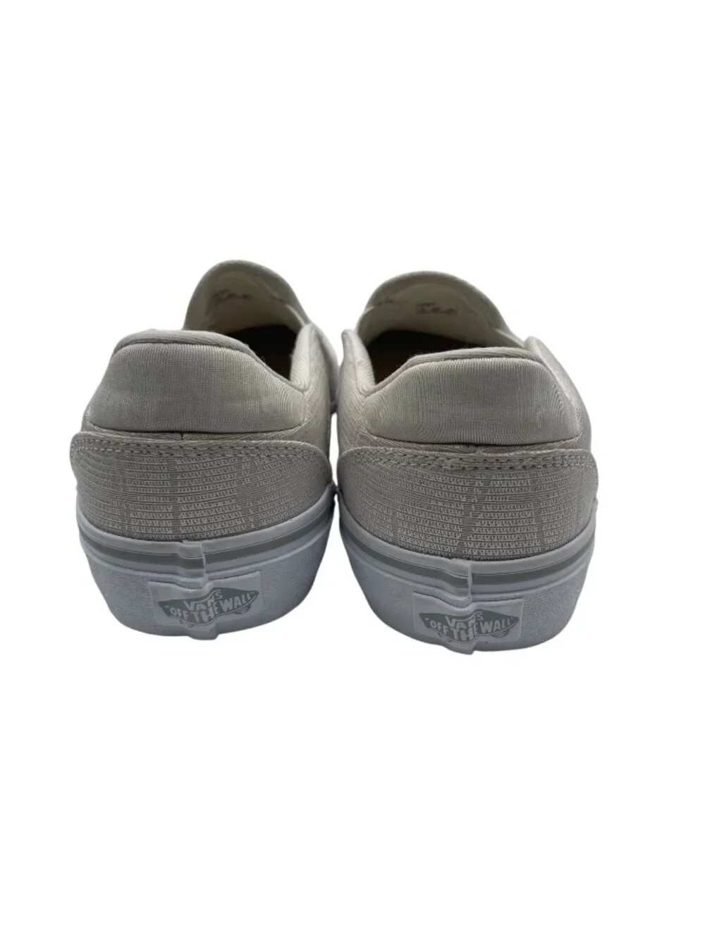 Vans Asher Deluxe Comfort Slip On Sneakers Women's 7.5 Woven Textile Light Gray